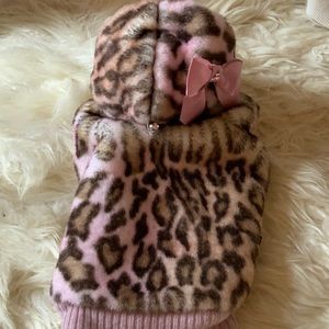 Faux fur dog coat